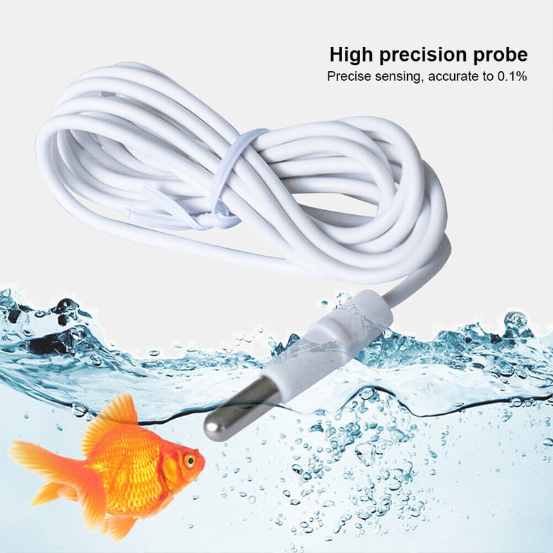 Thermometer LCD Temperature Meter Refrigerator Aquarium Monitor (White) Newly