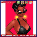 5D DIY Full Drill Round Shape Black Girl Rhinestone Diamond Drawing for Hom