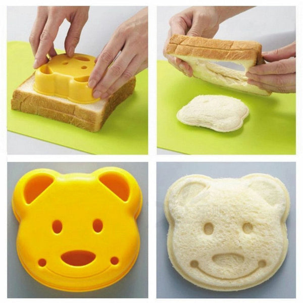 Little Craft DIY Bear Shape Sandwich Maker Cake Cutter Mold Bread Plastic Mould