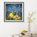 14CT Forest Camping Counted Embroidery DIY Full Cross Stitch Wall Art Craft Gift