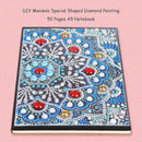 DIY Mandala Special Shaped Diamond Painting 50 Pages A5 Office Notebook Not