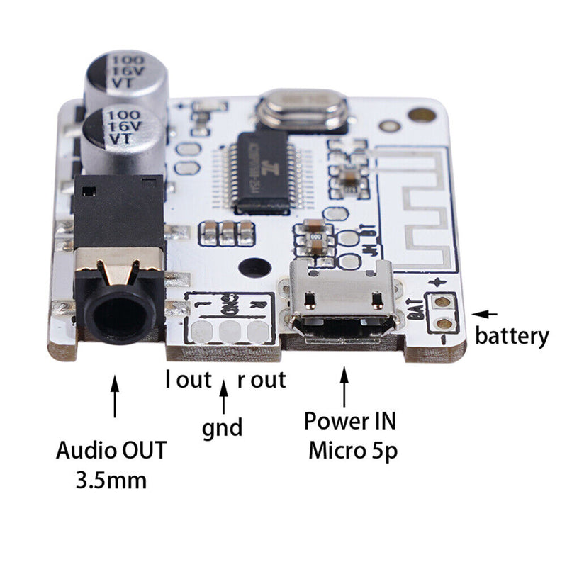 DIY Bluetooth 5.0 Audio Receiver Board MP3 Music Wireless Mini Lossless Decod