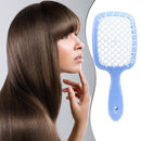 Hollow Detangling Hairdressing Comb Wet Dry Hair Scalp Plate Combs (Blue) Newly