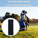 Golf Towel Sports Running Yoga Cleaning Towels with Buckle Clip (Black) Newly