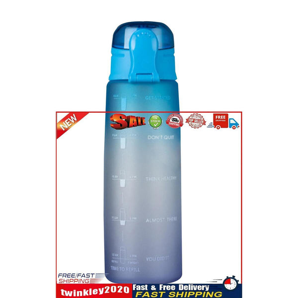 Water Bottle with Time Marker Portable Water Bottle for Kids (Blue Shade) Newly