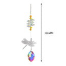 Crystal Wind Chimes Chandelier Rainbow Dragonfly Beads Hanging Decor (3) Newly