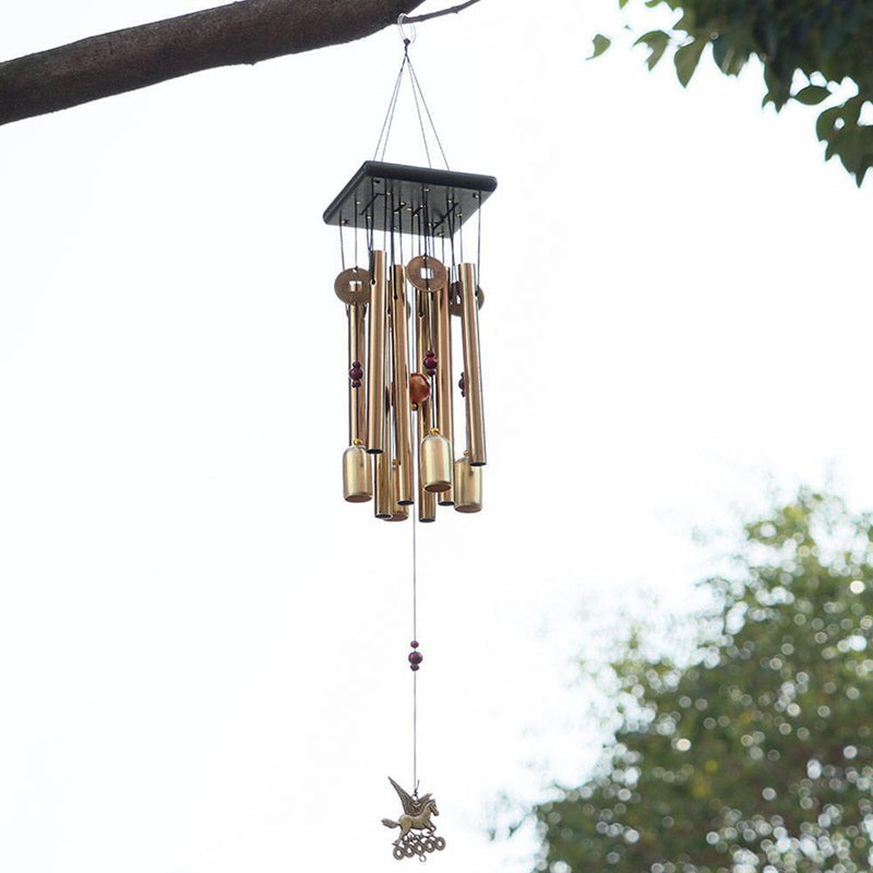 Yard Home Decor Large Aluminum Tubes Copper Bells Hanging Ornament Wind Chimes