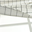 2pcs Short Curtain Shading Home Decor for Window Screen (White Grid)