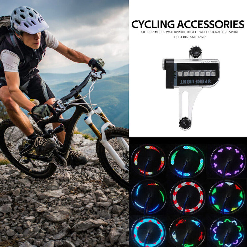 2pcs Waterproof Bicycle Spoke Light LED Mountain Bike Wheel Safety Warning
