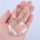 1X Crystal Clear Square Block Sphere Rocks Base Stand A1T8 Stone. B0I9 A0E6