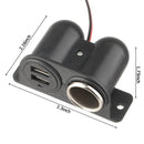 Splitter Two USB Port Car Cigarette Lighter Fast Charger Power Adapter