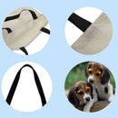 SoeHong Women's Two Dog Printed Shopping Bag, Large Capacity, 40x40