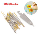 Size Hand Cross Stitch DIY Large Eye Sewing Needles Stainless Steel Threader