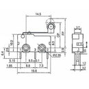 PCB Terminals Normal Open/Close Micro Limit Switch KW11-N KW12 Lever Arm Roller