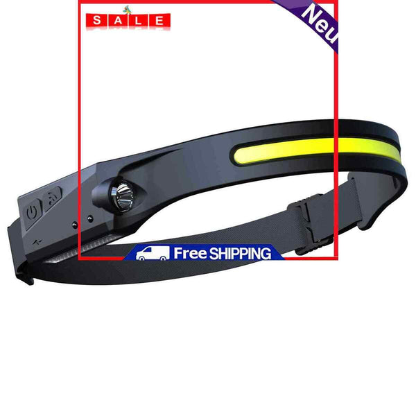 LED Headlamp, 350lm Waterproof Induction Headlight for Running, Outdoor, Cycling