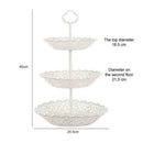 3 Tier Standing Fruit Vegetable Basket Bowl Rack Stand Embosse w/Handle H0M6