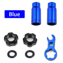 Road Bike Valve Nut Aluminum Alloy Cycling Protection Accessories (Blue) Newly