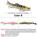 Multi Jointed 12.5cm 21.5g Lures Artificial Wobbler Fishing Hard Bait (B)