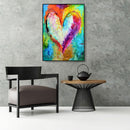 Painting By Numbers Kit DIY Colorful Heart Canvas Oil Art Picture for Home