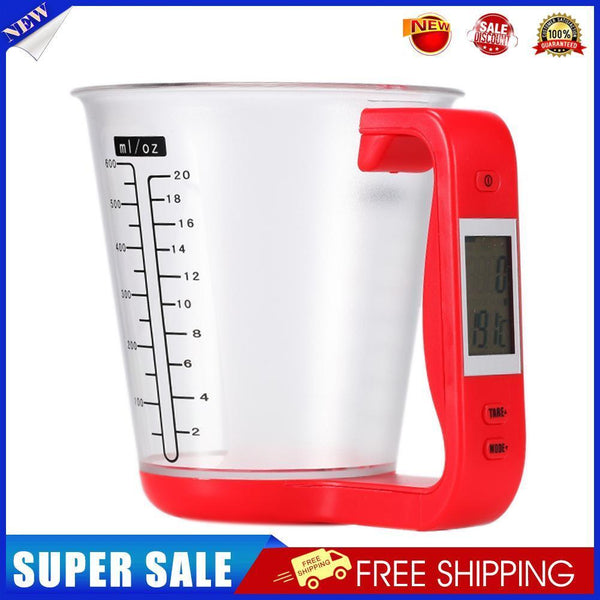 Electronic Measuring Cup Kitchen Scales Digital Measurement Cups (Red)