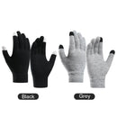 Full Finger Knitted Gloves Men Women Bike Warm Touch Screen Mittens (Grey)