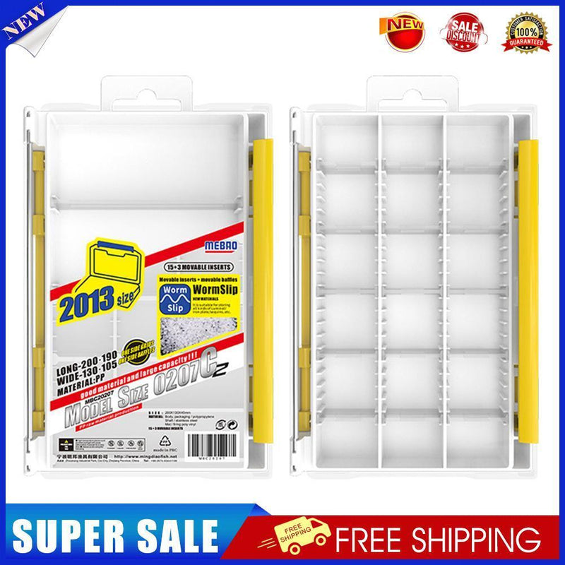 Double Sided Fishing Hooks Lures Bait Fishing Tackle Case (Movable Baffle)