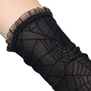 Spider Web Gothic Mittens Arm Sleeves Women Long Gloves Halloween Gloves