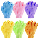 Five Fingers Bath Gloves Shower Towel Scrub Body Child Home Supply (Pink)