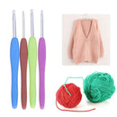 8pcs/set Soft TPR Handle Crochet Hooks Knitting Needles DIY Weaving Tools Newly