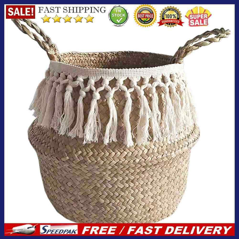 Handmade Foldable Hanging Basket Flowers Pot Laundry Storage Toys Holder Ta