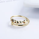 Single Coil Anxiety Ring Fidget Beads Rings Rotate Freely Beaded Jewelry