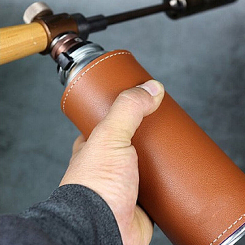 Gas Tank Protective Cover PU Outdoor Camp Fuel Cylinder Storage Bag (Brown)