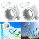 2* Metal Flag Pole Flagpole Rotating Rings Clip Anti Grommet Wrap Mounting S4Z7