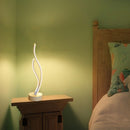 18W LED Table Lamp Spiral Acrylic Bedside Lamp Night Light (EU Warm White)