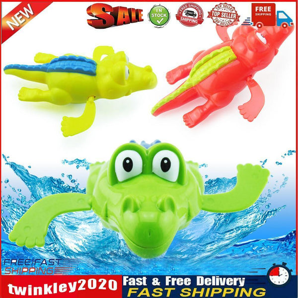 Baby BathToy Crocodile Wind Up Clockwork Swimming for Kid Educational Toys Newly
