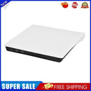 USB 3.0 SATA External DVD CD-ROM RW Player Optical Drive Enclosure (White)