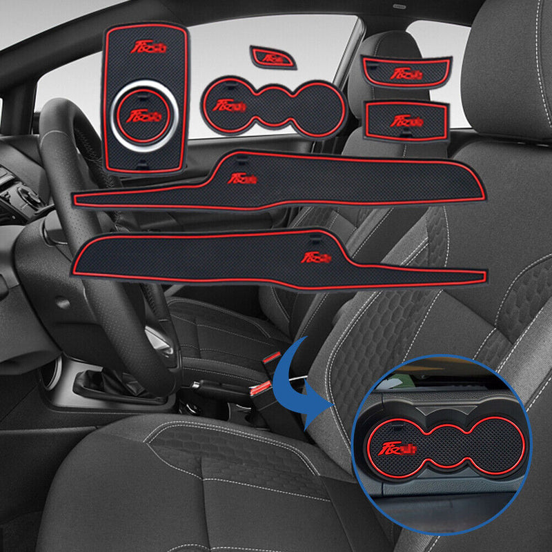 8pcs Automotive Indoor Anti-Brief Gate Slot Mat Set Car Cup Cushion Replacement