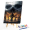 Fire Ship Drawing Frameless DIY Oil Paint by Numbers Canvas Home Decoration