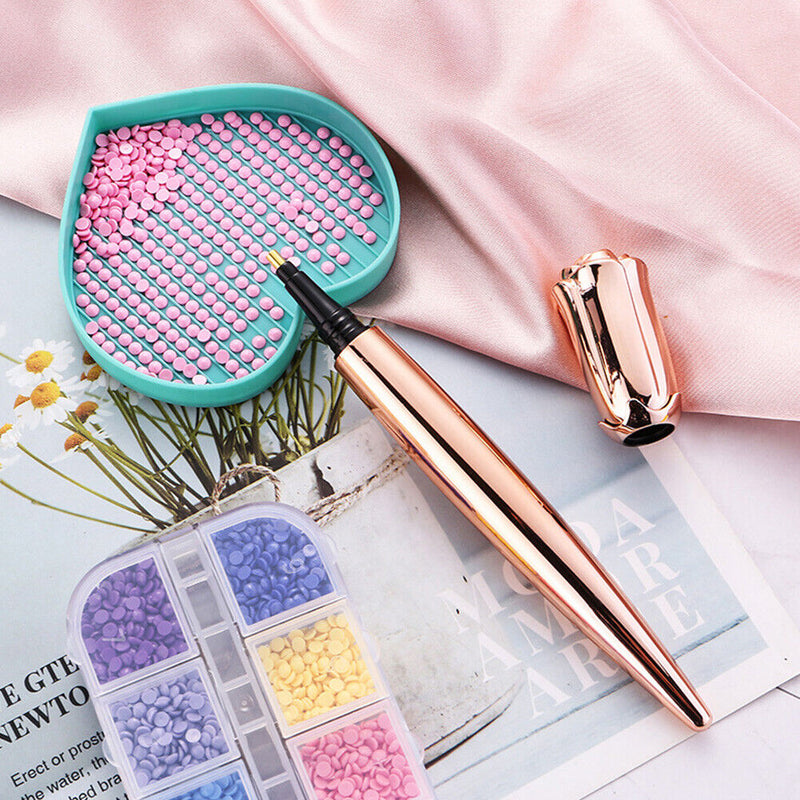 #A Rose Shape 5D Diamond Painting Point Drill Pens Clay Kit DIY Mosaic Accesso