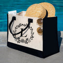 Fashion Canvas Handbag Letter Printed Portable Shoulder Shopping Tote Purse Bag
