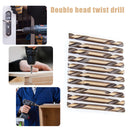 10pcs Double-Headed High-Speed Steel Twist Drill Bit Metalworking (3.2mm)
