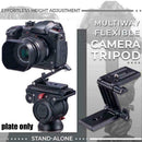 Folding Tilt Tripod Head For Camera Slider Plate NICE Release N8Z6 Quick K7H6