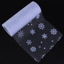 10 Yards Glitter Snowflake Tulle Roll DIY Crafts Wedding Party Decor(White)