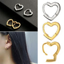Small Jewelry Women Hypoallergenic S925 Studs Hoop Earrings Heart Shaped