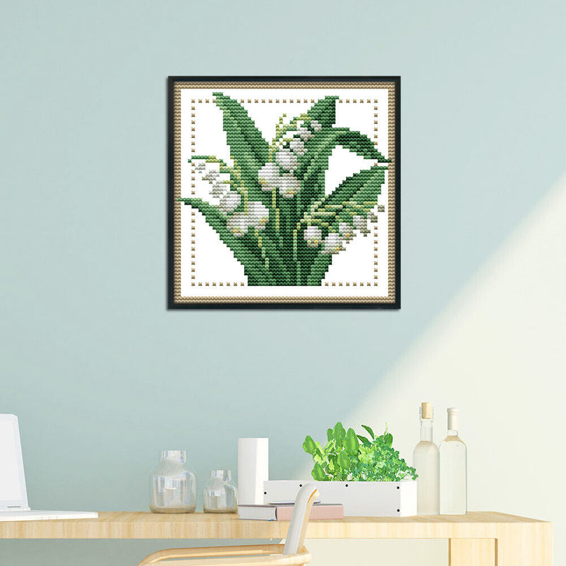 12 Months Flower DIY Cross Stitch 11CT Printed Embroidery Kits (H427 May)