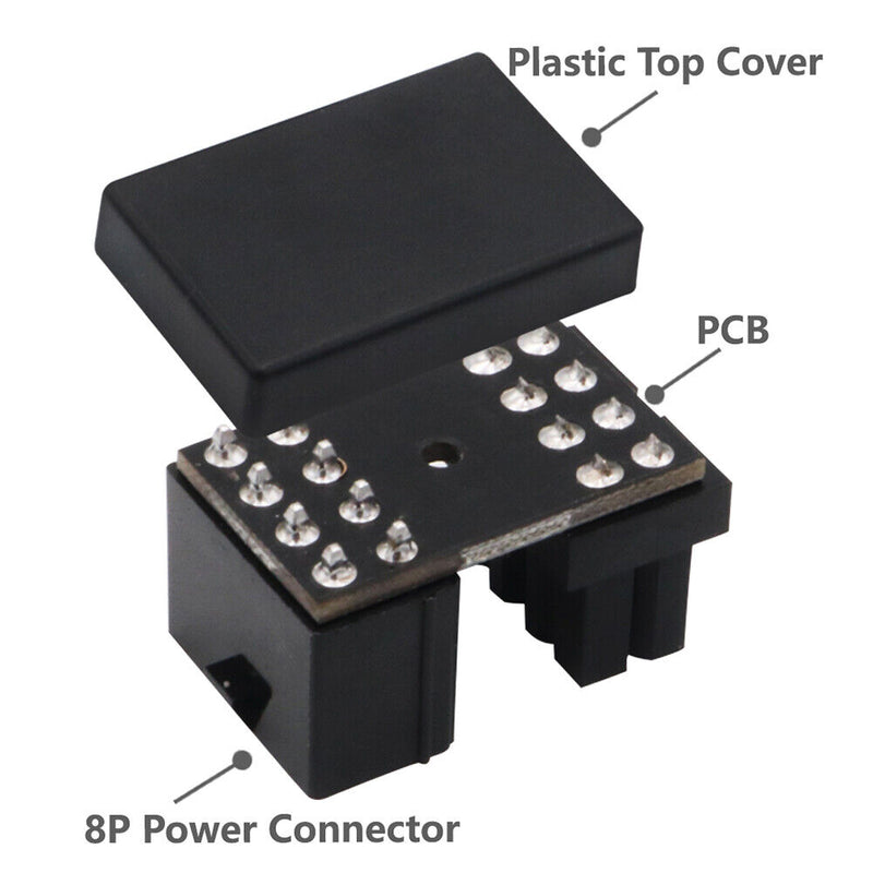 ATX 8-Pin Female to 8Pin Male 180 Degree Angled Adapter for Desktop Video Card