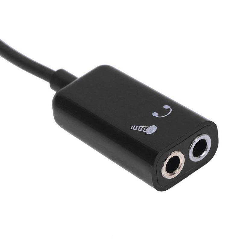 3.5mm Male to Dual Female Audio Stereo Headset Mic Splitter Adater Cable