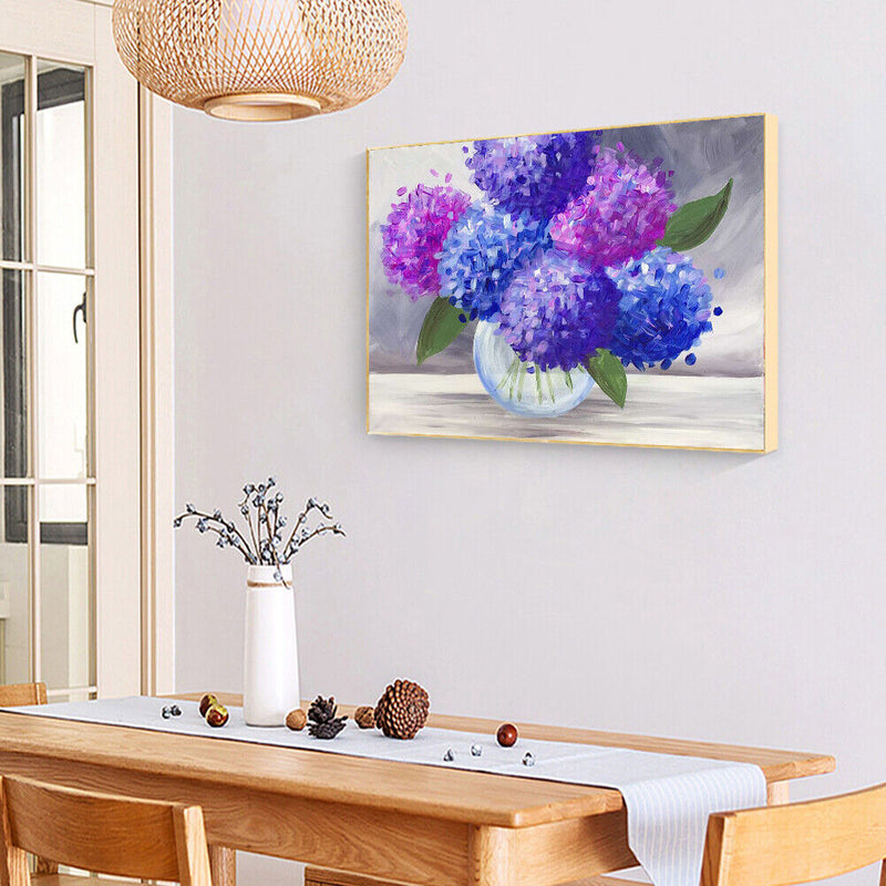 Colorful Flower Frameless Picture Oil Paint By Numbers Hand Painted Picture