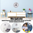 Silly Wall Clocks Non-Ticking Wall Clocks Easy to Install Watch (White)