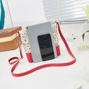 Boho Women Hollow Shoulder Messenger Bags Leather Small Crossbody Bag (Red)